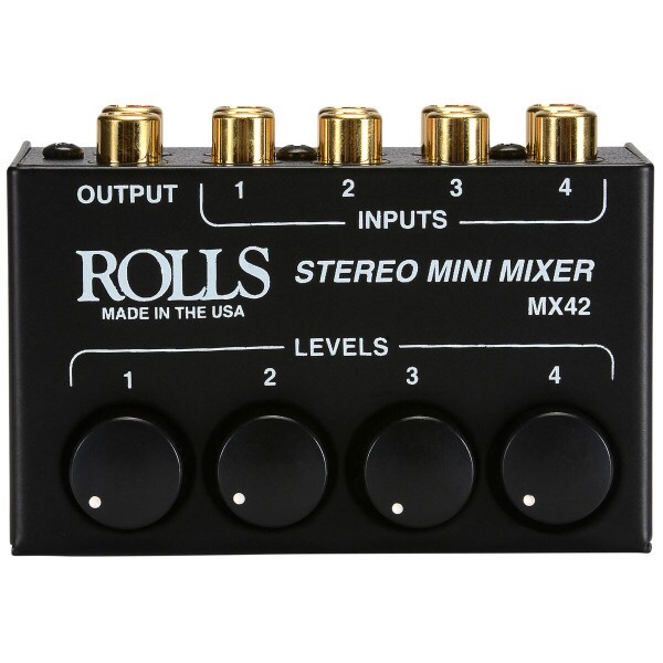 Main product image for Rolls MX42 4 Channel Stereo Passive Mini Line Mixer 245-1098